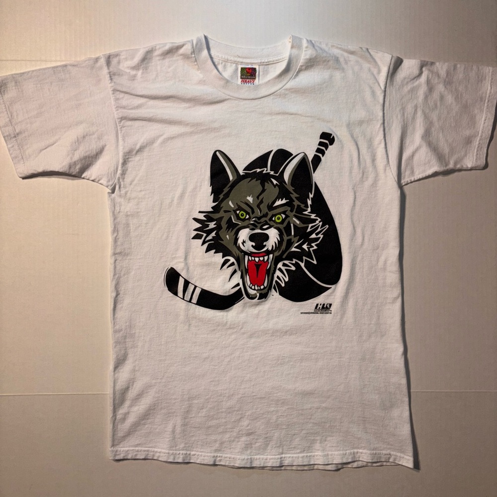 Vtg Chicago Wolves IHL NHL Hockey Logo 1996 90’s Fruit Of The Loom T-shirt Large